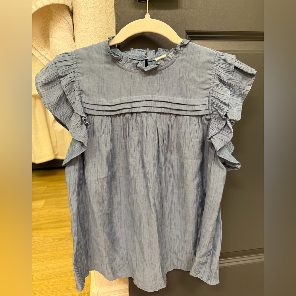 Pinch Textured Blue Top